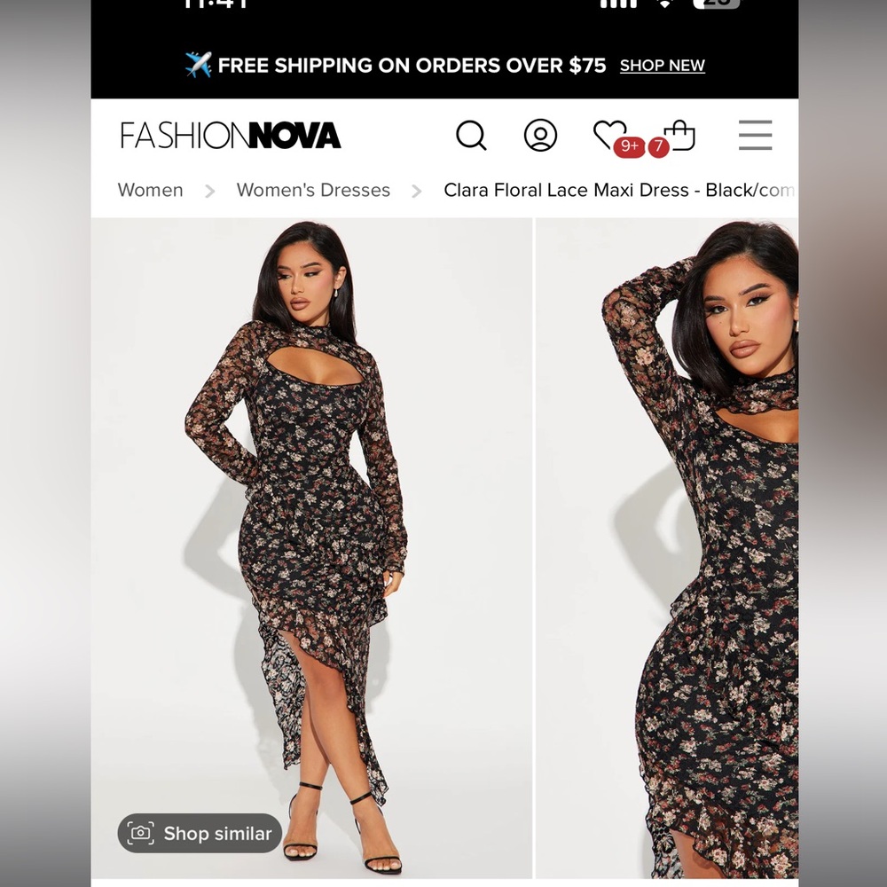 Romantic lace dress- black, burgundy, and cream NWT